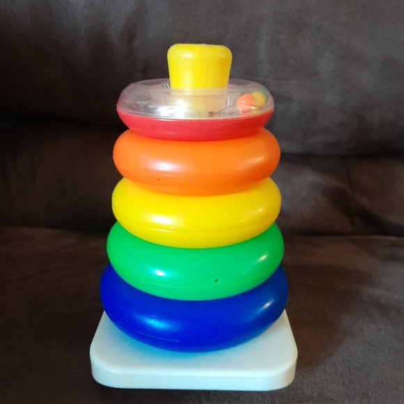 Fisher Price Stacking Rings Approx. 7" Tall - Picture 3 of 6